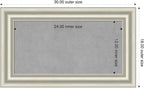 Amanti Art Silver Framed Magnetic Board 18x30 Small Vision Board - Image 2