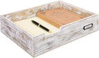MyGift Rustic White Desktop Letter Tray by MyGiftHome