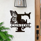 Personalized Custom Letter Name metal Signs, Custom Black Letter Monogram Wall - Image 2