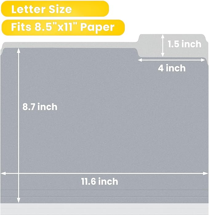 SUNEE File Folders, 30 Pack Manilla Folders 8.5 x 11, Colored File Folders Home - Image 2