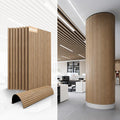 akumax flexible wood slat acoustic wall panels, 8-pack, main product view