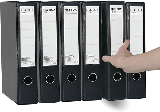 URbantin 6 Pack Foldable A4 Box Files, Plastic Archive Folders, 65mm Spine - Image 7
