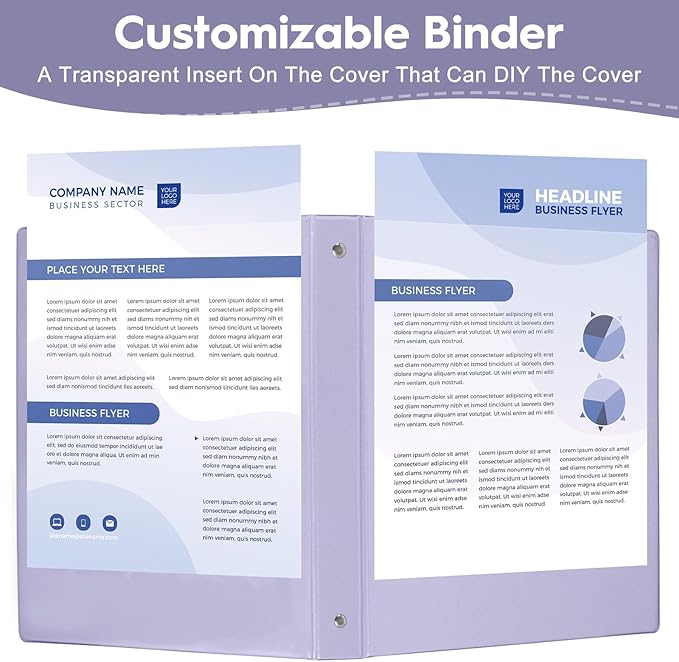 CIXILDTS 1-Inch Binders, Standard 3 Ring Binder Fit Letter Size Paper, - Image 5