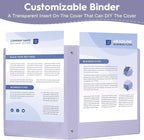 CIXILDTS 1-Inch Binders, Standard 3 Ring Binder Fit Letter Size Paper, - Image 5