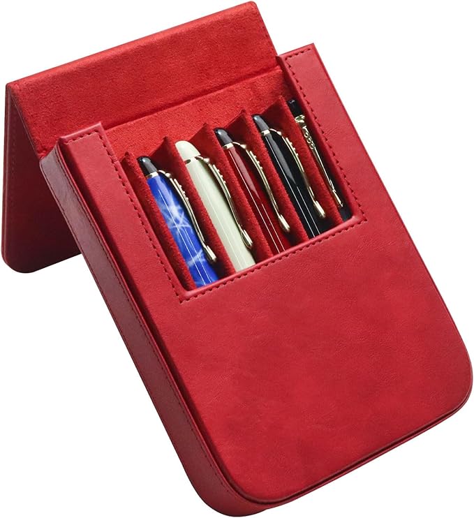 MIVLXLX Leather 6 Fountain Pen/Pencil Tray Case, Magnetic Closure - Image 8