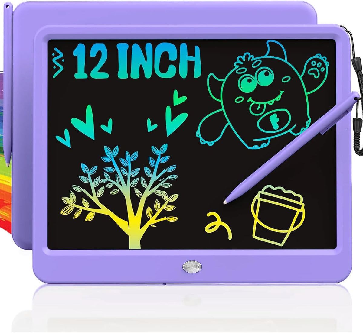 TEKFUN LCD Writing Tablet Doodle Board, 12inch Colorful Drawing Travel