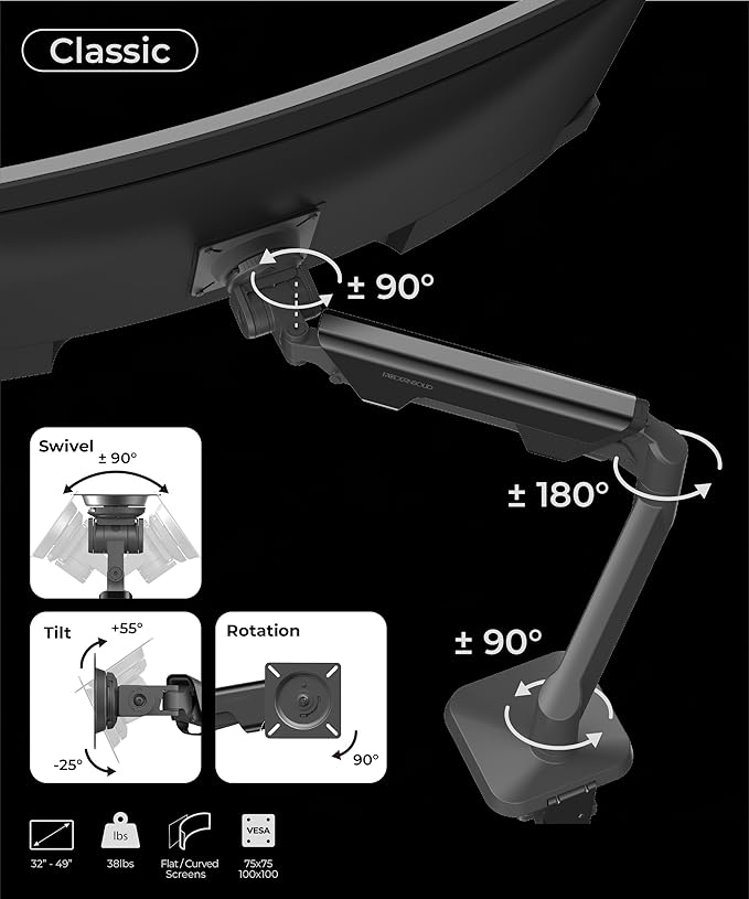 Modernsolid Heavy Duty Monitor Arm Desk Mount - Image 9