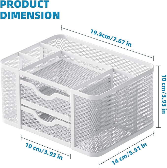 Marbrasse Mesh Desk Organizer, Pen Organizer - Image 4