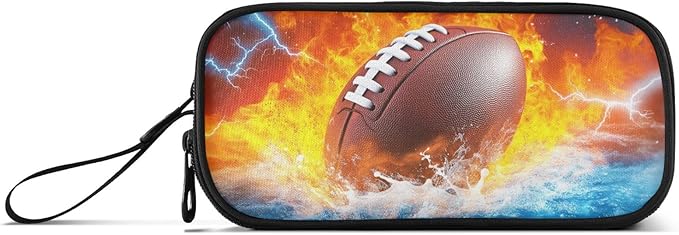DVGMBXY Football Water and Fire Pencil Case Box by Unknown