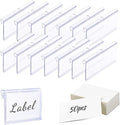 Meetory 50 Pcs Plastic Wire Shelf Label Holders, Retail Shop, Label Papers by Meetory