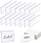 Meetory 50 Pcs Plastic Wire Shelf Label Holders, Retail Shop, Label Papers by Meetory