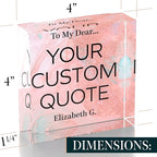 Personalized Gifts, Custom Quote Block Letter Board, Crystal-Clear Acrylic - Image 8