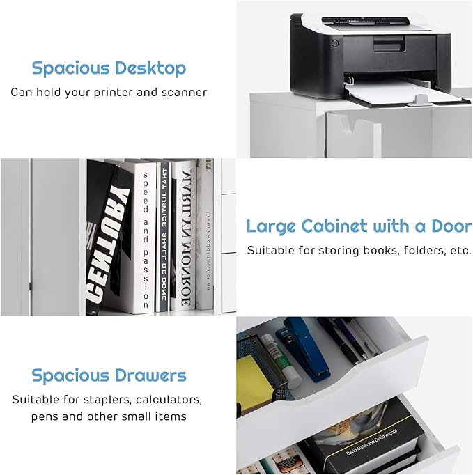 Giantex File Cabinet, Mobile Lateral Filing Cabinet - Image 5