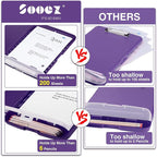 Sooez Clipboard with Storage, High Capacity Nursing Clip Board 8.5 x 11 with - Image 3