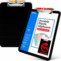 Sooez Plastic Clipboard with Pen Holder, Clip Boards 8.5x11 with Low Profile by Sooez