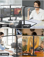 AKRRYR LED Desk Lamp for Home Office, Double Head 24W - Image 6
