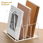SANRUI Desk Organizer Clear Acrylic Desk Magazine File Holder - Image 2