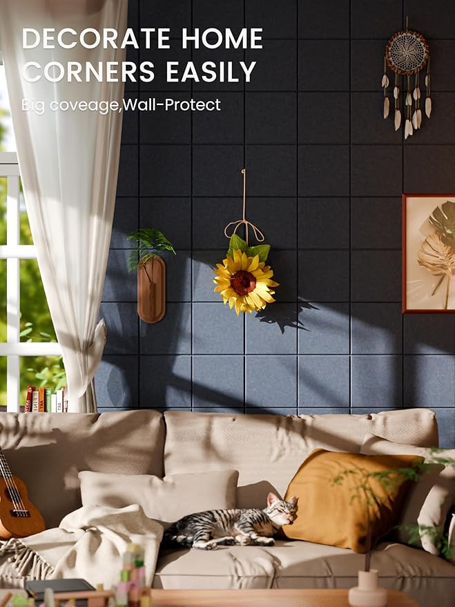 Bumusty Large Cork Board Alternative-47 x35 Felt Bulletin Board Tiles, - Image 4
