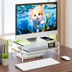 egchi clear acrylic monitor stand riser 2 tier, package contents