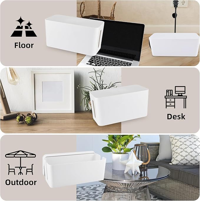 YaeCCC Cable Management Organizer Box Power Strips Hider Power Cords Hider - Image 8