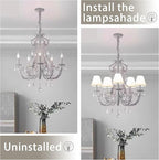 TAaMTYH small lamp shade chandelier shades set of 6，Fabric Lampshade - Image 8
