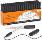 Shuttle Art Black Dry Erase Markers, 60 Pack Magnetic Whiteboard Markers by ShuttleArt
