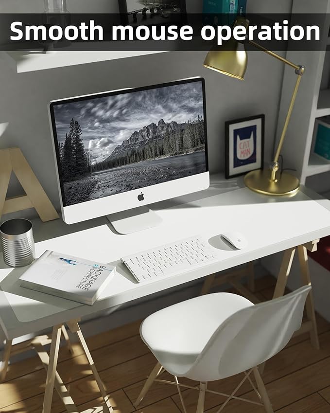 Leather Desk Pad Protector, Large Desk Mat, Mouse Pad, Non-Slip PU Leather Desk - Image 4