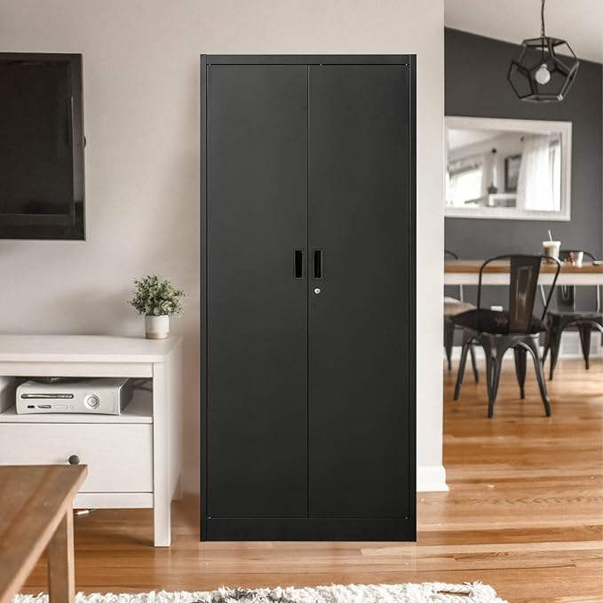 TaskStorz Storage Cabinet, 72 Inch Tall Metal Storage Cabinet - Image 2