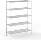 Regal Altair 18" Deep x 54" Wide x 74" Height Wire Shelving Kit | 5-Tier | NSF by Regal+Altair