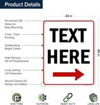 Custom Arrow, Custom Directional Sign, Right Arrow, 24x30 Inches, 55 mil thick - Image 6