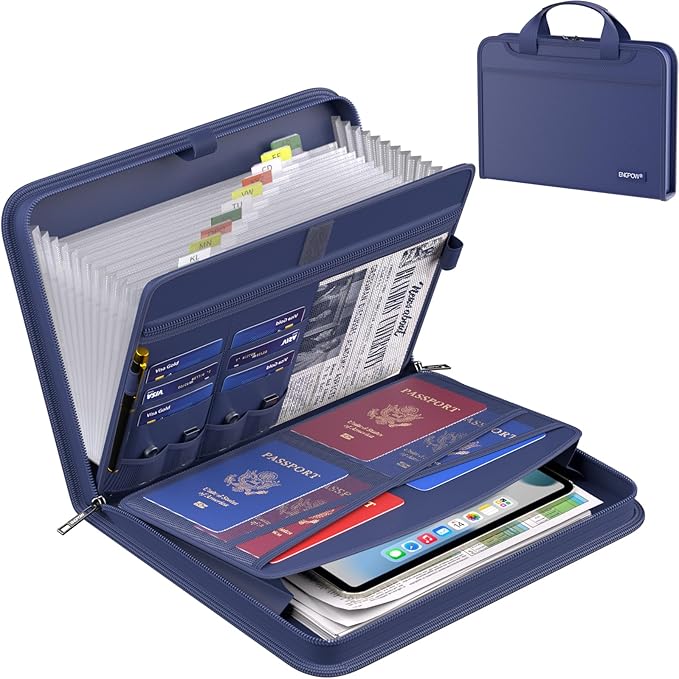 ENGPOW Accordion File Organizer, Fireproof Expanding File Folder by ENGPOW