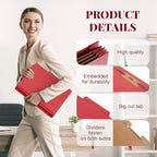 Skyygemm 12 Pcs Classification Folders Letter Size, 3 Divider Pressboard File - Image 3