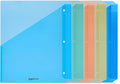 Amazon Basics Binder Organizer, Plastic Document Folders, File Jacket, 3-Hole Punch, 9.3 x 11.2 inches, Assorted Colors, 25-Pack