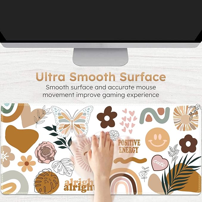 iCasso Desk Mat, Large Gaming Mouse Pad, XXL Desk Pad Stable Rubber Base - Image 3