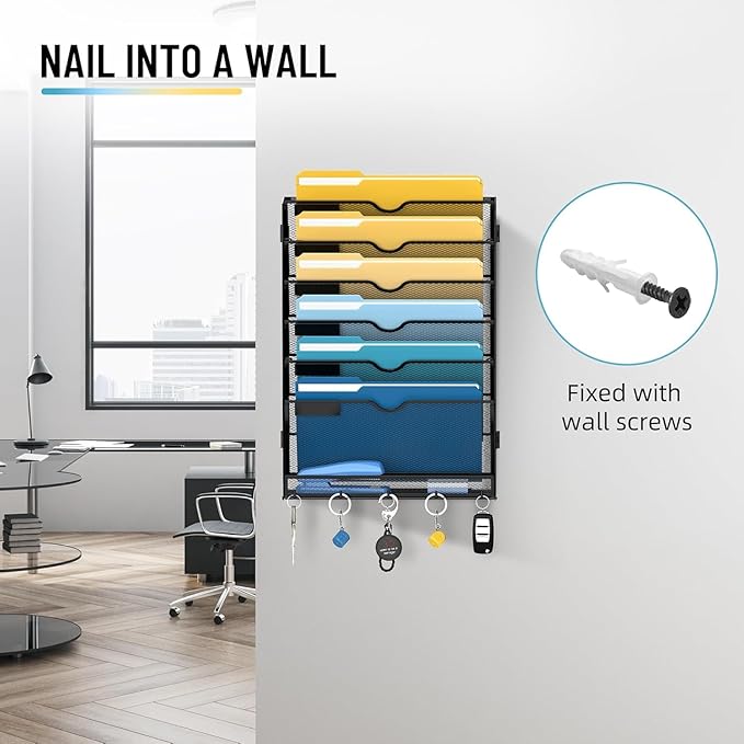 SUPEASY 7-Tier Wall File Holder Organizer - Image 5