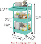 Calmootey 3-Tier Rolling Utility Cart - Image 5