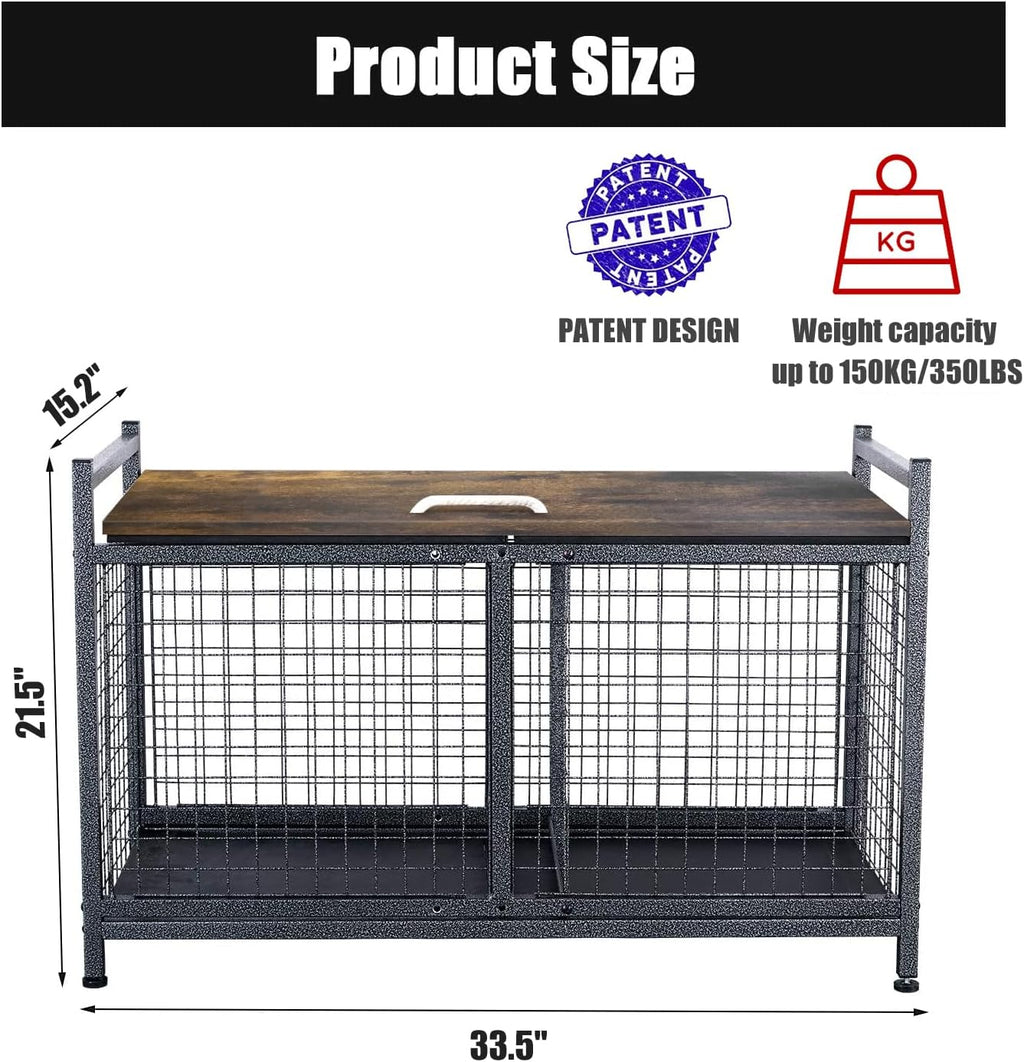mythinglogic sports storage bench with engineered wood top on a desk or shelf