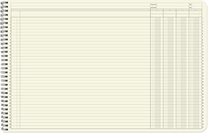 BookFactory Accounting Ledger Notebook/Large 4 Column Accounting Ledger - Image 3