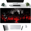 Black Castle Large Mouse Pad Red and Black Mousepad Gaming Playmat Game Mat by Mechanical+Cattle