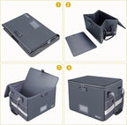 ENGPOW File Box with Lock, Fireproof Document Box with Pockets, Collapsible - Image 7