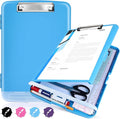 Blue Clipboard with Storage, TFDLCG zm Clip Boards 8.5x11 with Pen Holder by TFDLCGzm