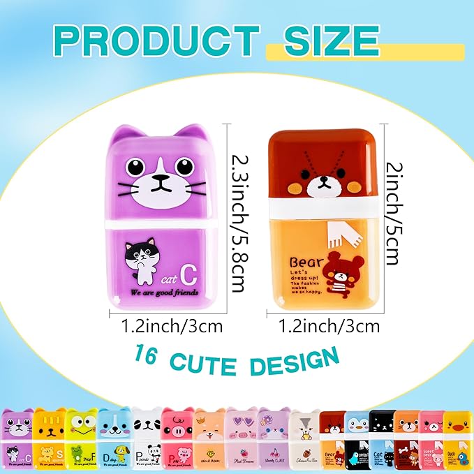48 Pcs Cute Erasers for Kids Fun Animal Erasers Pencil Eraser - Image 2