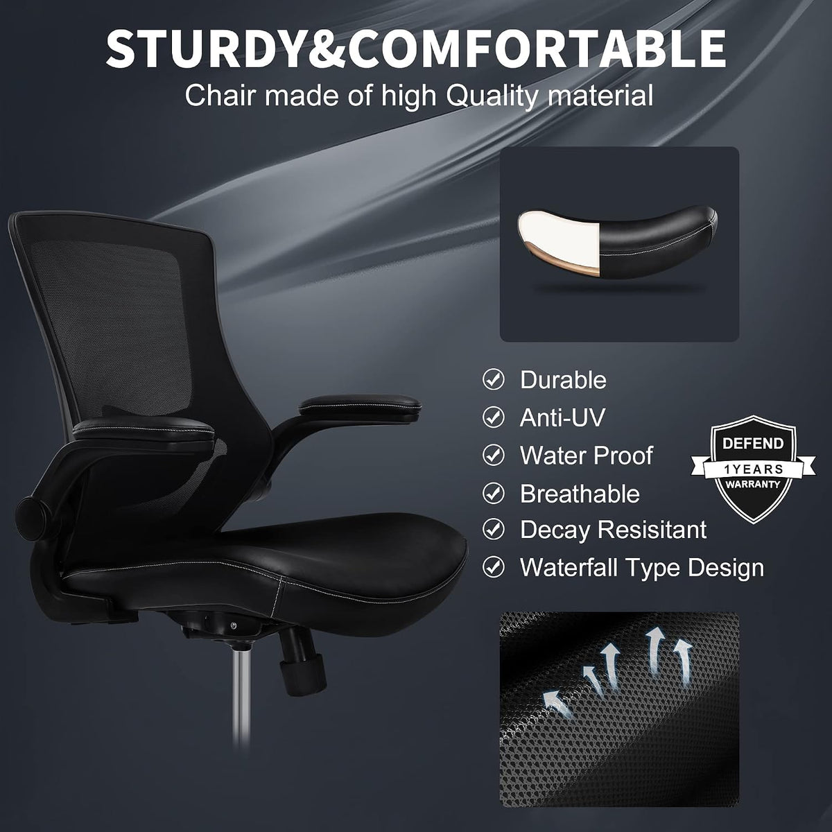 Misolant Tall Office Chair for Standing Desk, Drafting Chair with Footrest Ri...