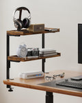 ART-GIFTREE Clamp On Desk Shelf 2-Tier, 16.5 in Wood Shelving Unit