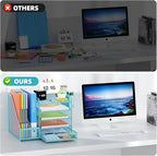 Marbrasse Desk Organizer with File Holder, 5-Tier Paper Letter Tray Organizer - Image 5
