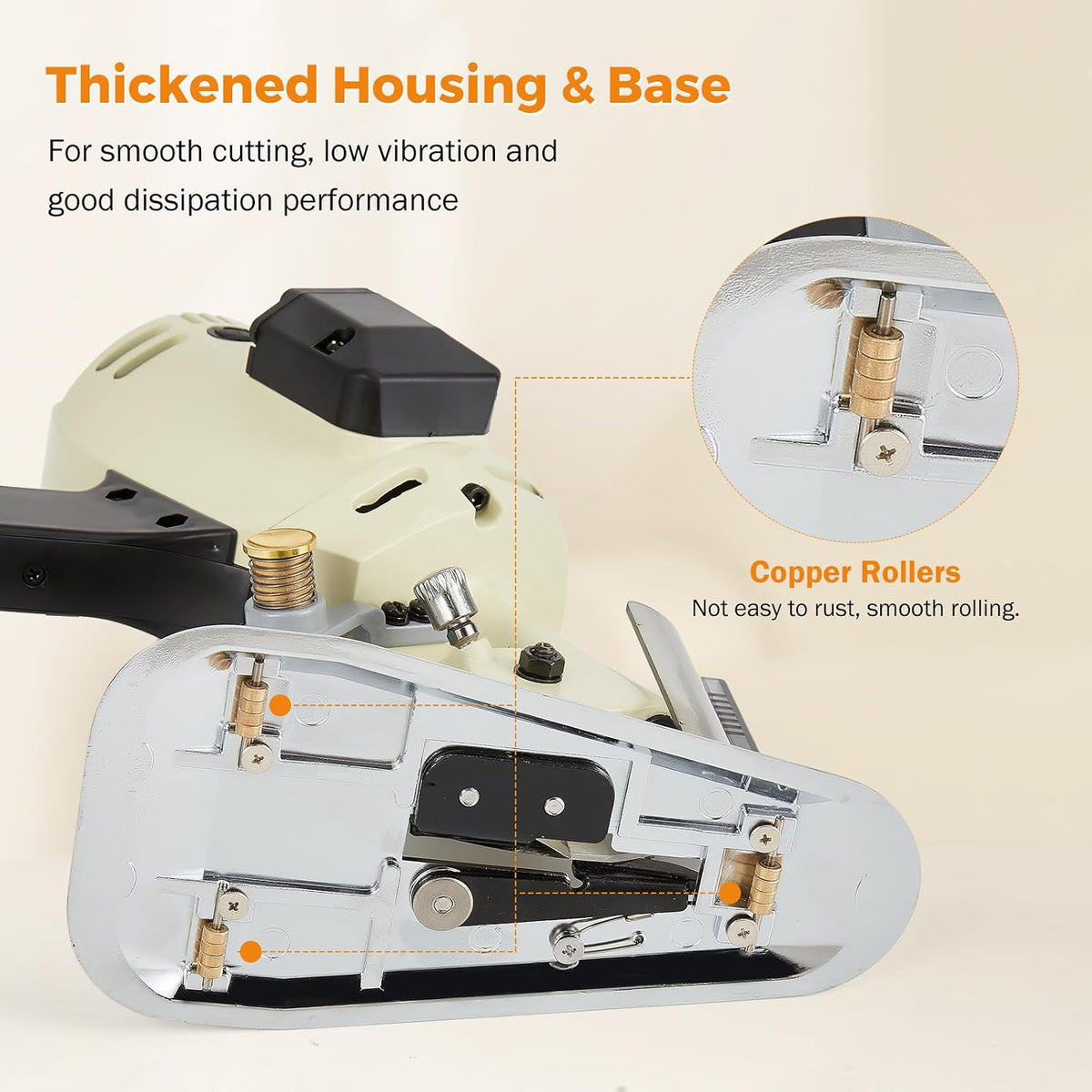 BEAMNOVA Electric Rotary Cutter for Fabric, Cloth Cutting Machine