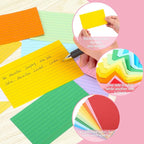 Koogel 1200PCS Index Cards 3x5, Colored Ruled Index Cards Bulk - Image 6