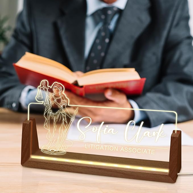 Desk Name Plate Personalized, Custom Office Light Up Name Plate - Image 7