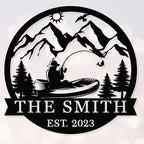 Custom Metal Outdoor Name Sign, Custom Fishing Metal Sign, Personalized Fishing by HYTSIGN