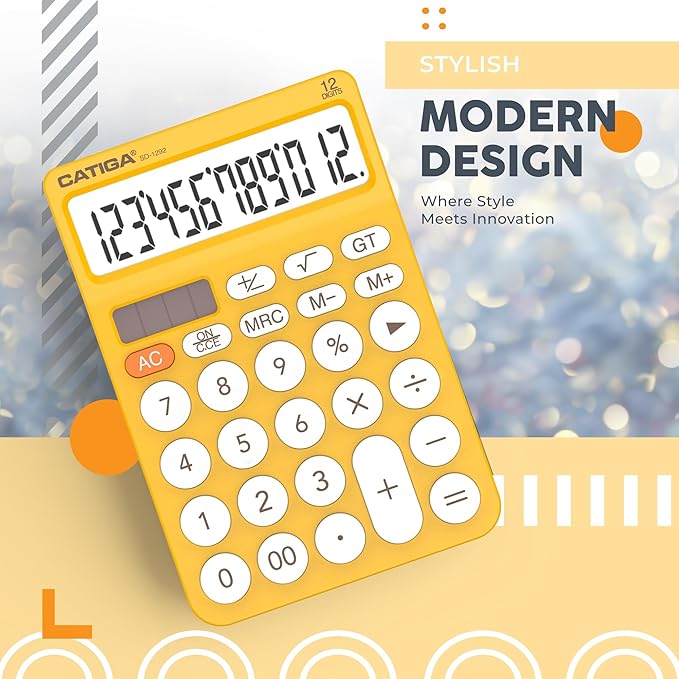 CATIGA 12 Digit Desktop Calculator Basic Desk Calculator - Image 7